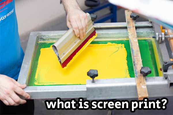 man screen printing